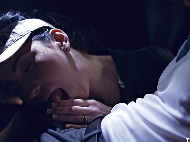 Young teen in golf uniform Aria Alexander gets nailed