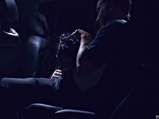 Young teen in golf uniform Aria Alexander gets nailed