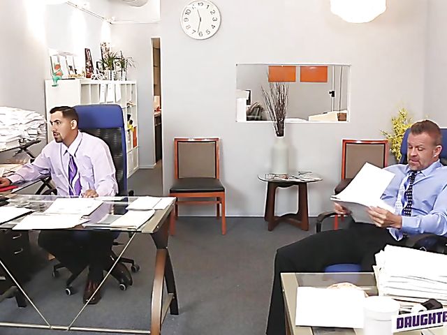 Office sex with Gigi Flame and Katalina Mills