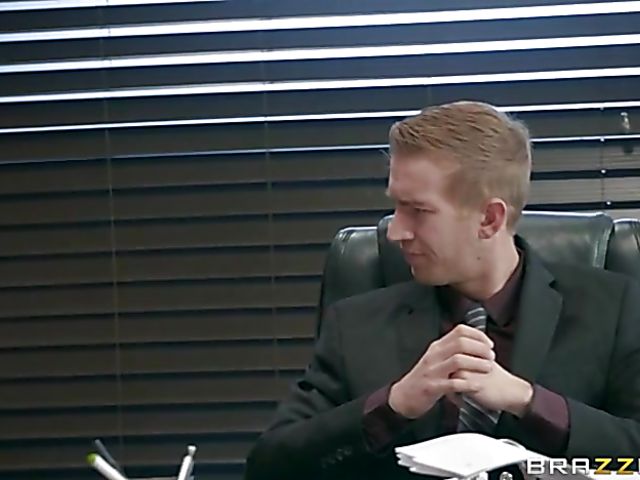 Lauren Phillips - Chesty redhead anal drilled in the office