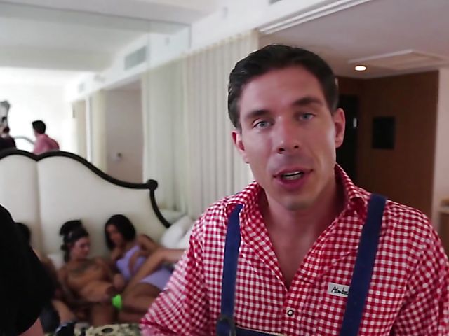 Amazing orgy with tattooed ebony Skin Diamond