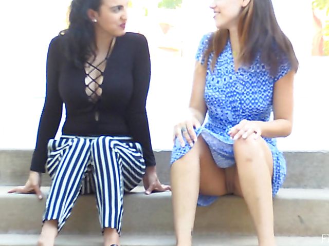 Public flashing with playful babe Chloe