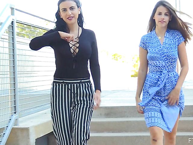 Public flashing with playful babe Chloe