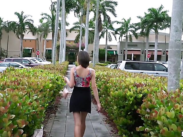 Public fuck with hairy hottie Amber Faye