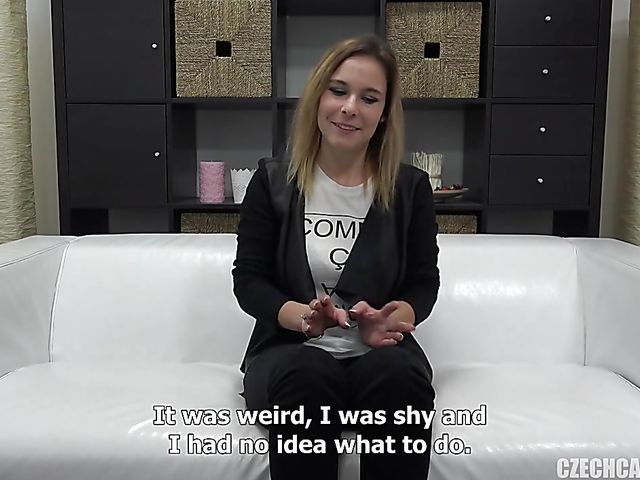 Czech cutie Petra shows off her oiled ass and tits