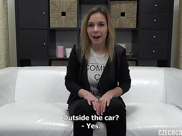 Czech cutie Petra shows off her oiled ass and tits