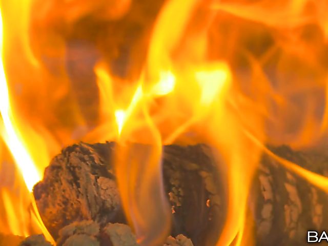 Chad Rockwell and Alexis Crystal anal by the fire