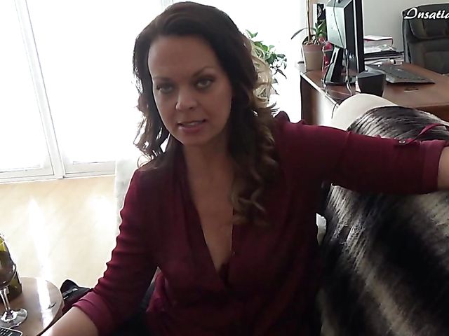 Drunk mom and son have some fun