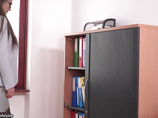 Secretary DP in the office with amazing Tina Kay