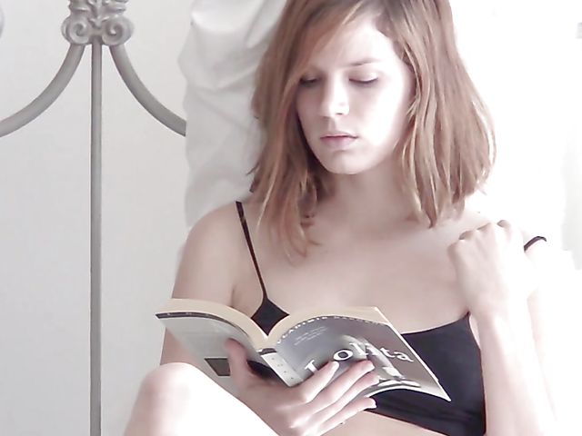 Hairy teen Noma plays with herself in boots