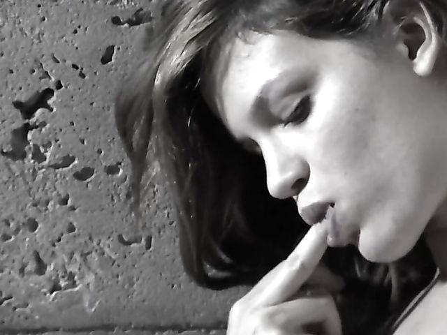 Hairy teen Noma plays with herself in boots