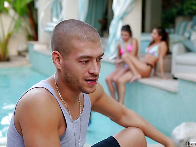 Nasty teen hotties Maya Bijou and Lily Jordan love to fuck