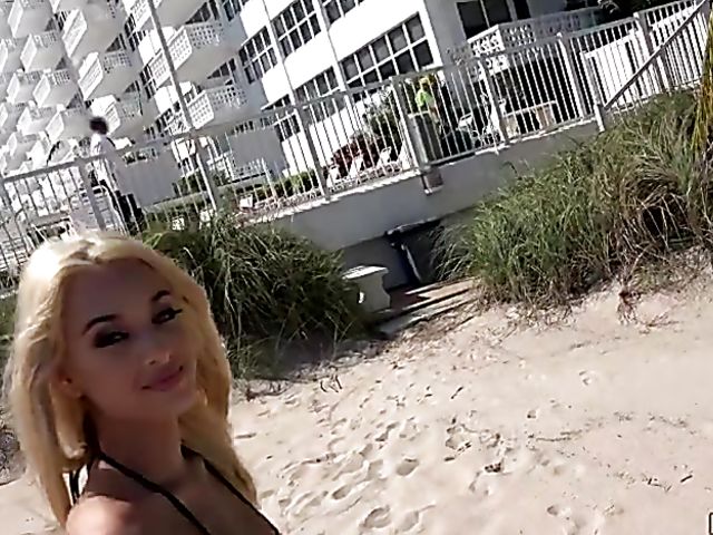 Petite teen in bikini Uma Jolie picked up at the beach and fucked