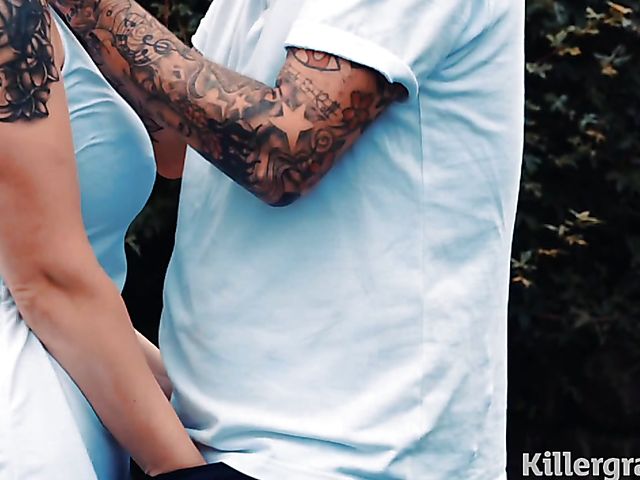 Tennis girl Lucia Love loves outdoor sex