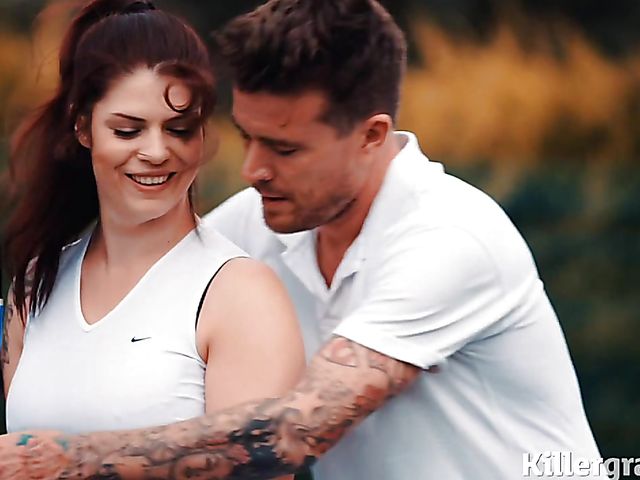 Tennis girl Lucia Love loves outdoor sex