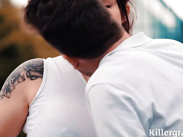 Tennis girl Lucia Love loves outdoor sex