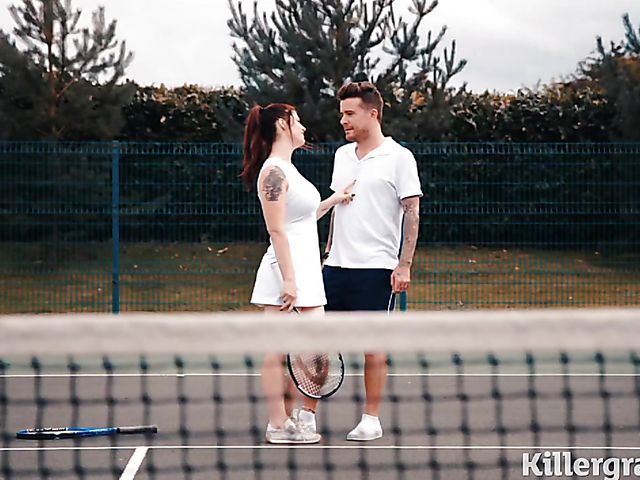 Tennis girl Lucia Love loves outdoor sex