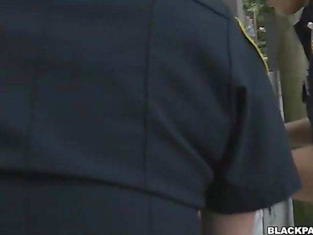 Interracial femdom with two horny police women