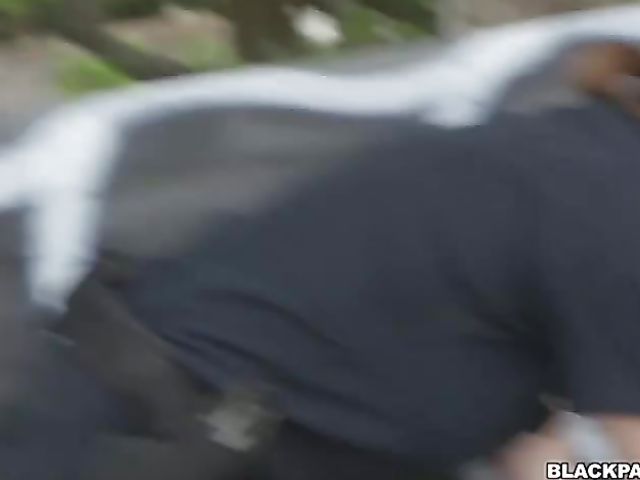 Interracial femdom with two horny police women