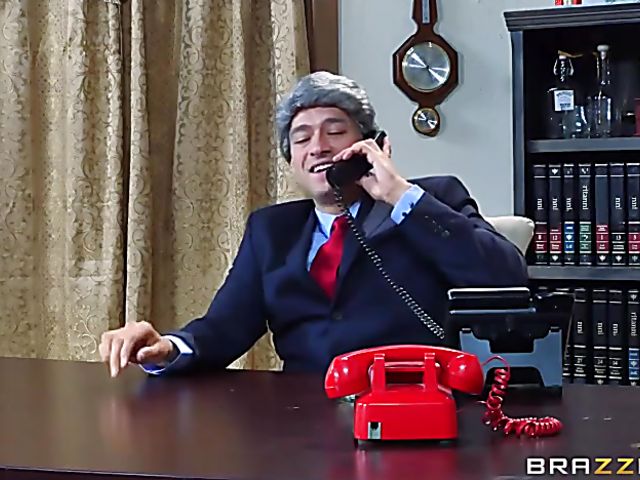 MILF Eva Karera with massive tits anal fucked by the President