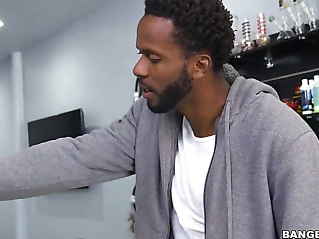 Kate England anal drilled by a black pole