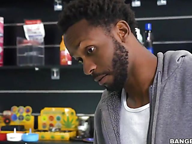 Kate England anal drilled by a black pole