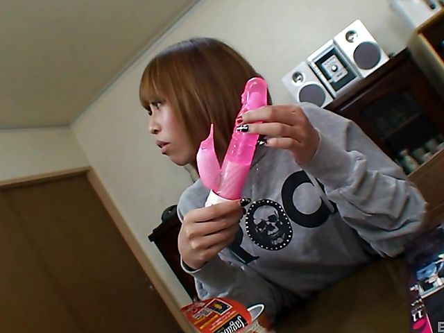 Japanese vibrator and other toys for a tight girl