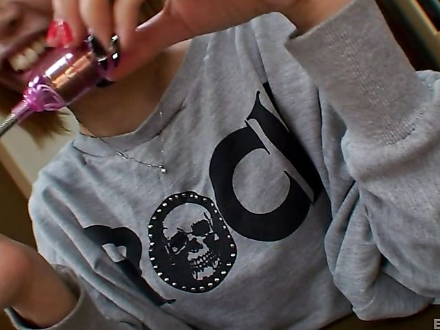 Japanese vibrator and other toys for a tight girl