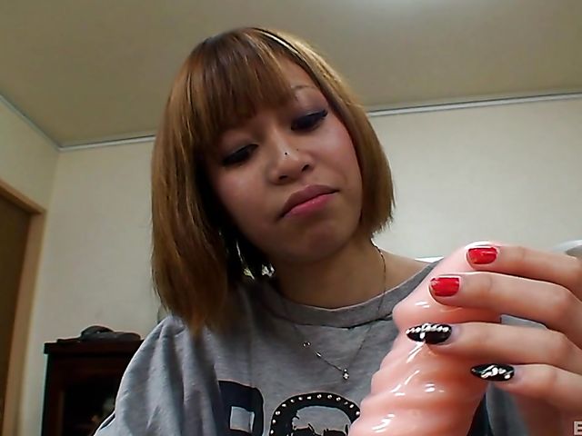 Japanese vibrator and other toys for a tight girl