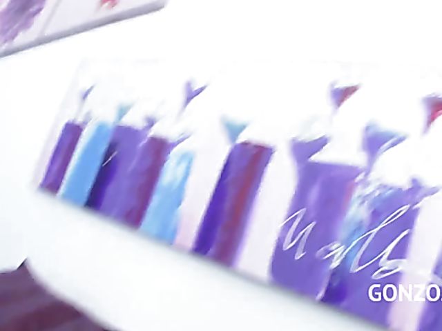 DAP gangbang with young Claudia Mac