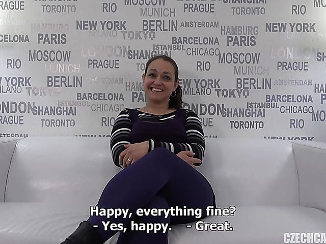 Chubby mom Helena gets nude in her first adult video