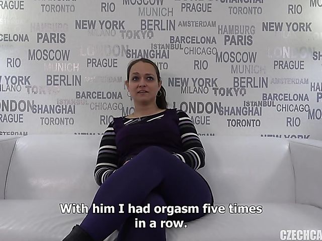 Chubby mom Helena gets nude in her first adult video