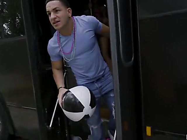 Public fuck party on the bus with teen Arya Fae