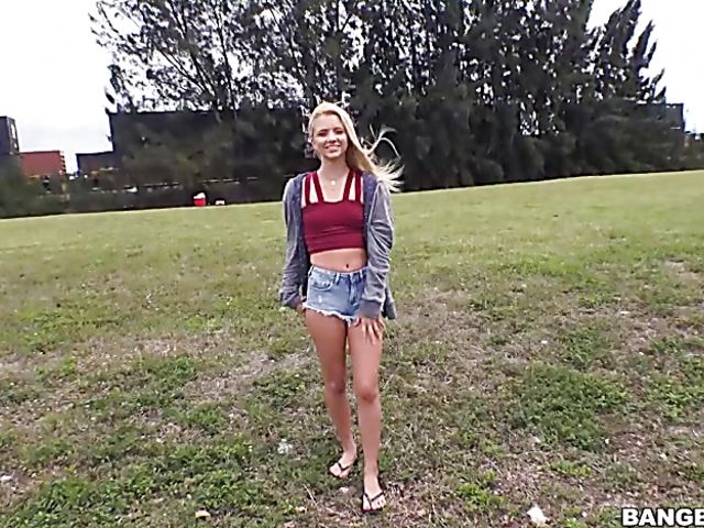 Bang van ride with flat chested teen Riley Star