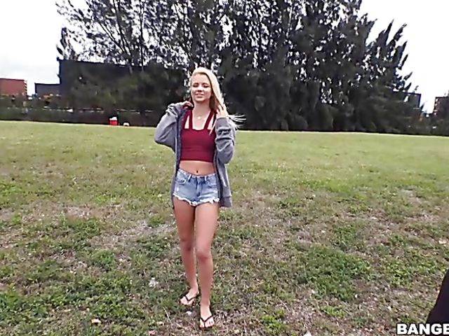 Bang van ride with flat chested teen Riley Star