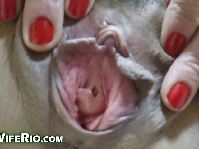 Dildo riding in the kitchen with Hot Wife Rio