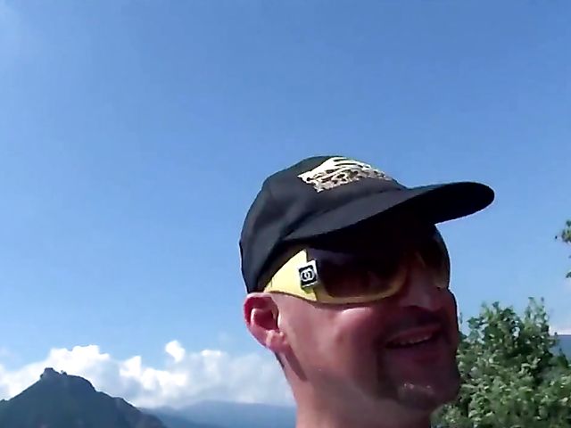 Mature whore Antonella blows & fucks outdoors