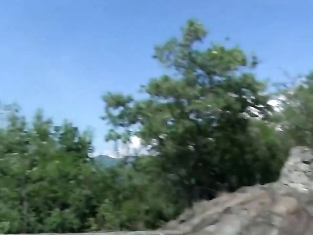 Mature whore Antonella blows & fucks outdoors