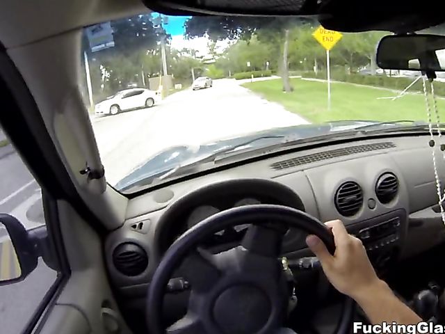 Long haired hottie picked up and fucked POV