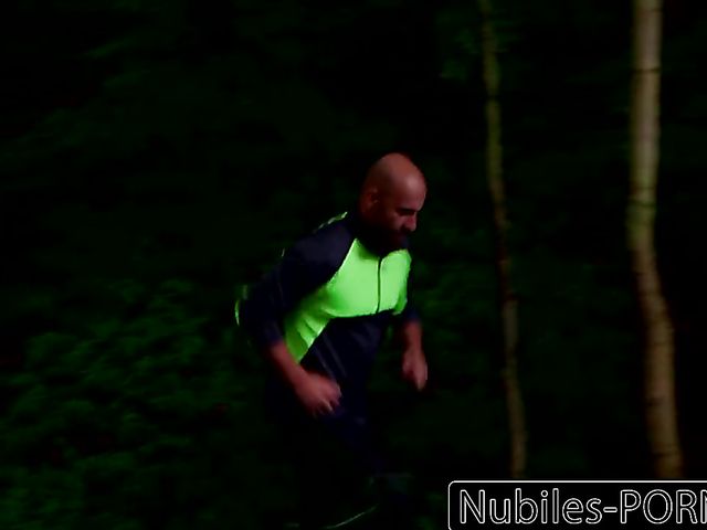 Sexy teen Ria Sunn jogging and getting banged