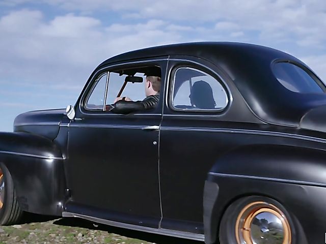 Natural teen Lily Jordan fucked in bed in retro style