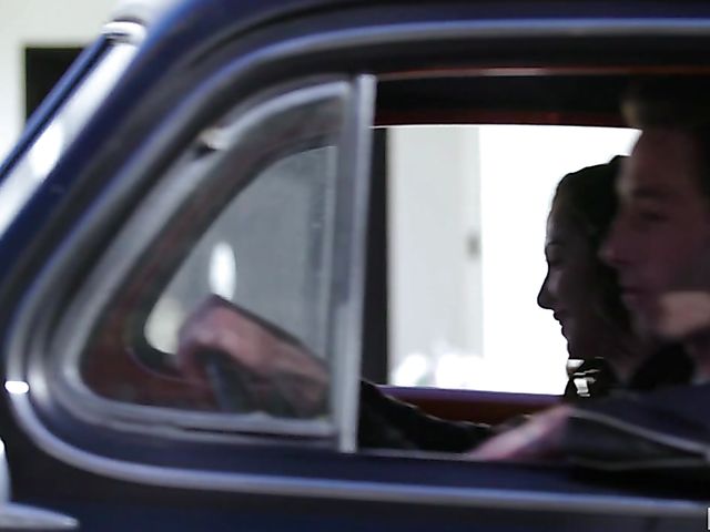 Natural teen Lily Jordan fucked in bed in retro style