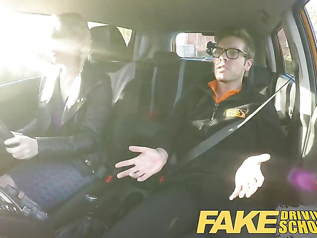 Huge tits driving student Carly gets fucked