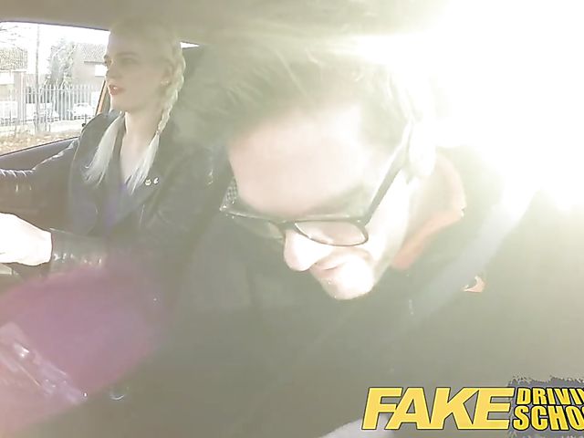 Huge tits driving student Carly gets fucked