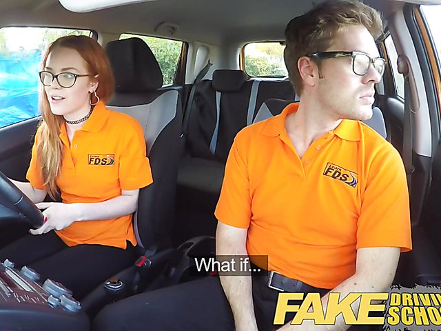 Redhead teen Ella Hughes gets rammed in the car