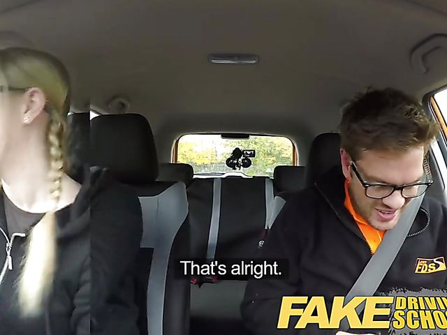 Car sex with driving school student Satine Spark