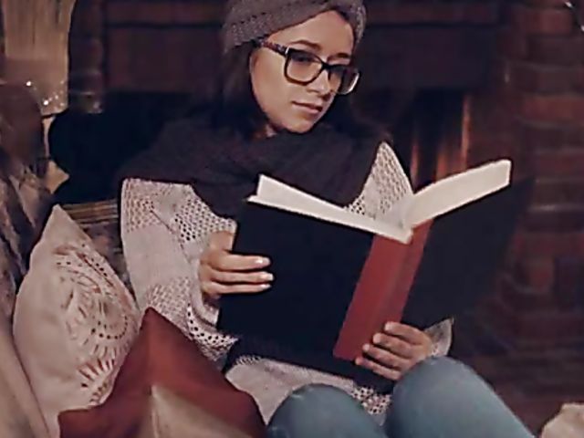 A hard fuck by the fire with teen Izzy Bell