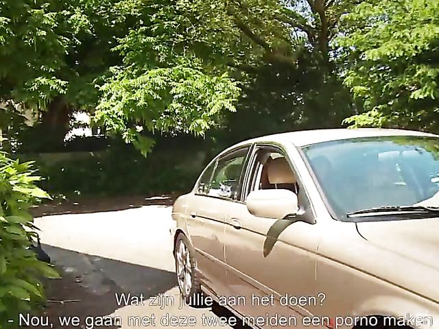 Slutty blonde chick riding and sucking dildo