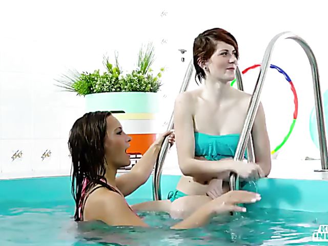 Swimming pool threesome with Naomi Bennet and Anny Swix