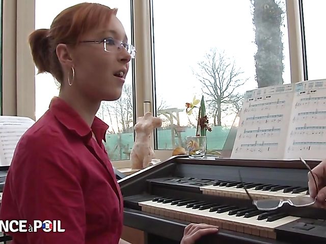 Redhead teen anal with her piano teacher